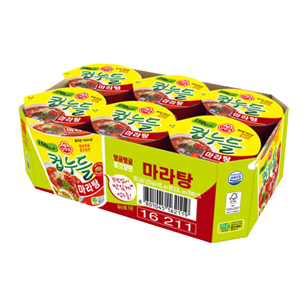 오뚜기 컵누들 마라탕 44.7g, 6개 - 메인 이미지