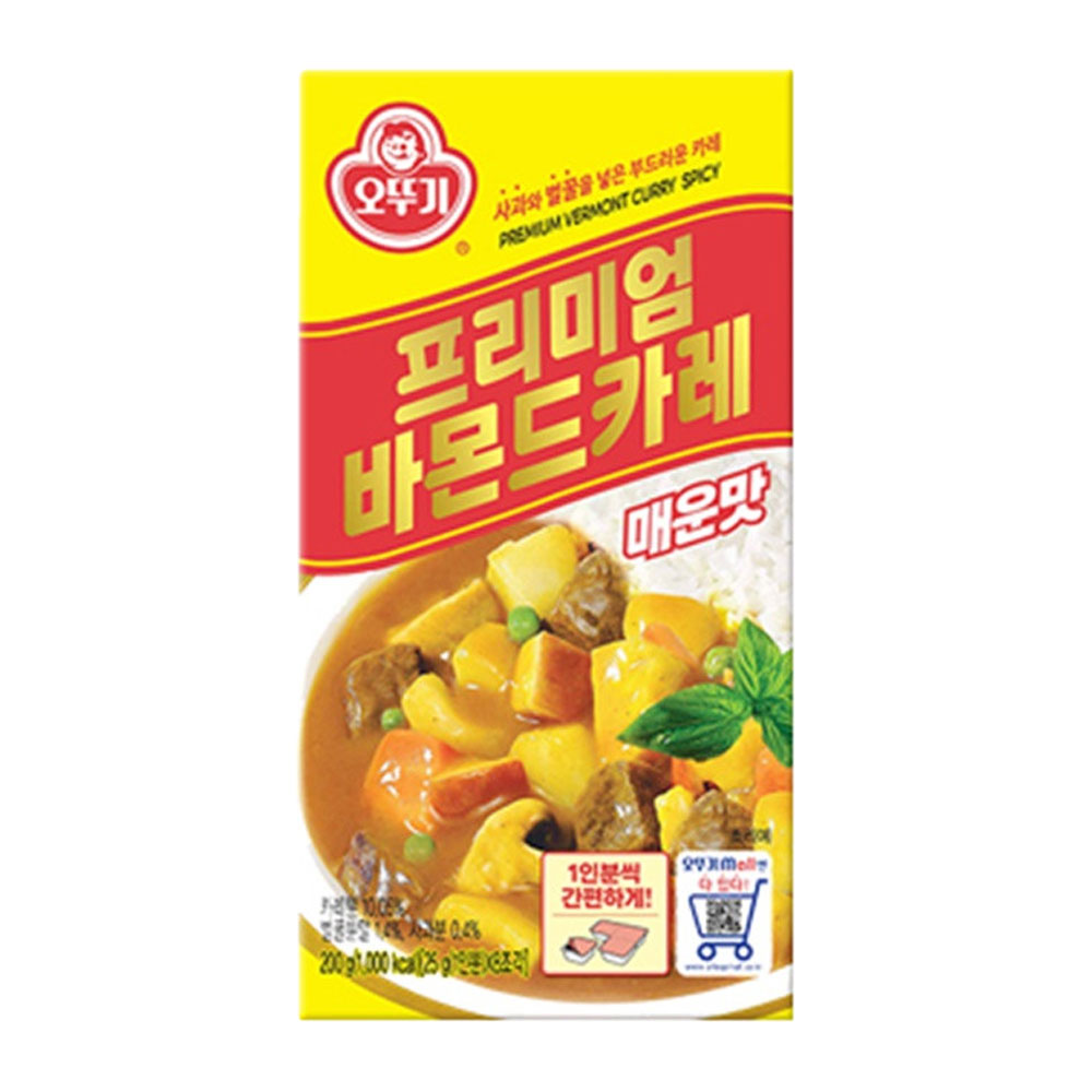 오뚜기 프리미엄바몬드카레 고형 매운맛, 200g, 1개 - 상품 이미지