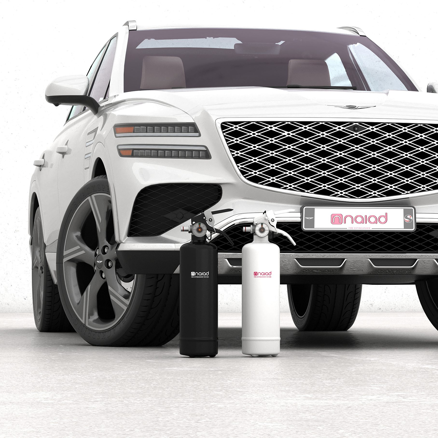 가정용 차량용 소화기 나이아드 자동차겸용 ABC 분말소화기 1kg 능력2단위 캠핑용 차량