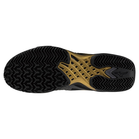 미즈노 MIZUNO 웨이브 엑시드 투어6 테니스화 OC 240-280 블랙 골드 - 상세 이미지 2