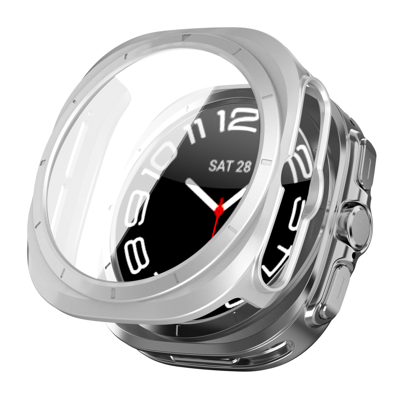 갤럭시워치 울트라 베젤링 풀커버 케이스 강화유리 보호 커버 47mm 호환 - 상세 이미지 2