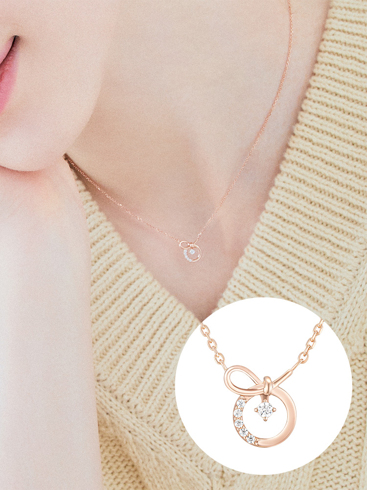 [아이유 PICK] 제이에스티나 J.RIBBON 목걸이 (JJLJNQ0BF581SR420)