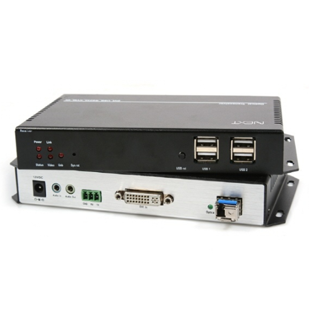DVI KVM리피터 광케이블연결 원격 PC조작 송수신기 : 오늘도꾸준히