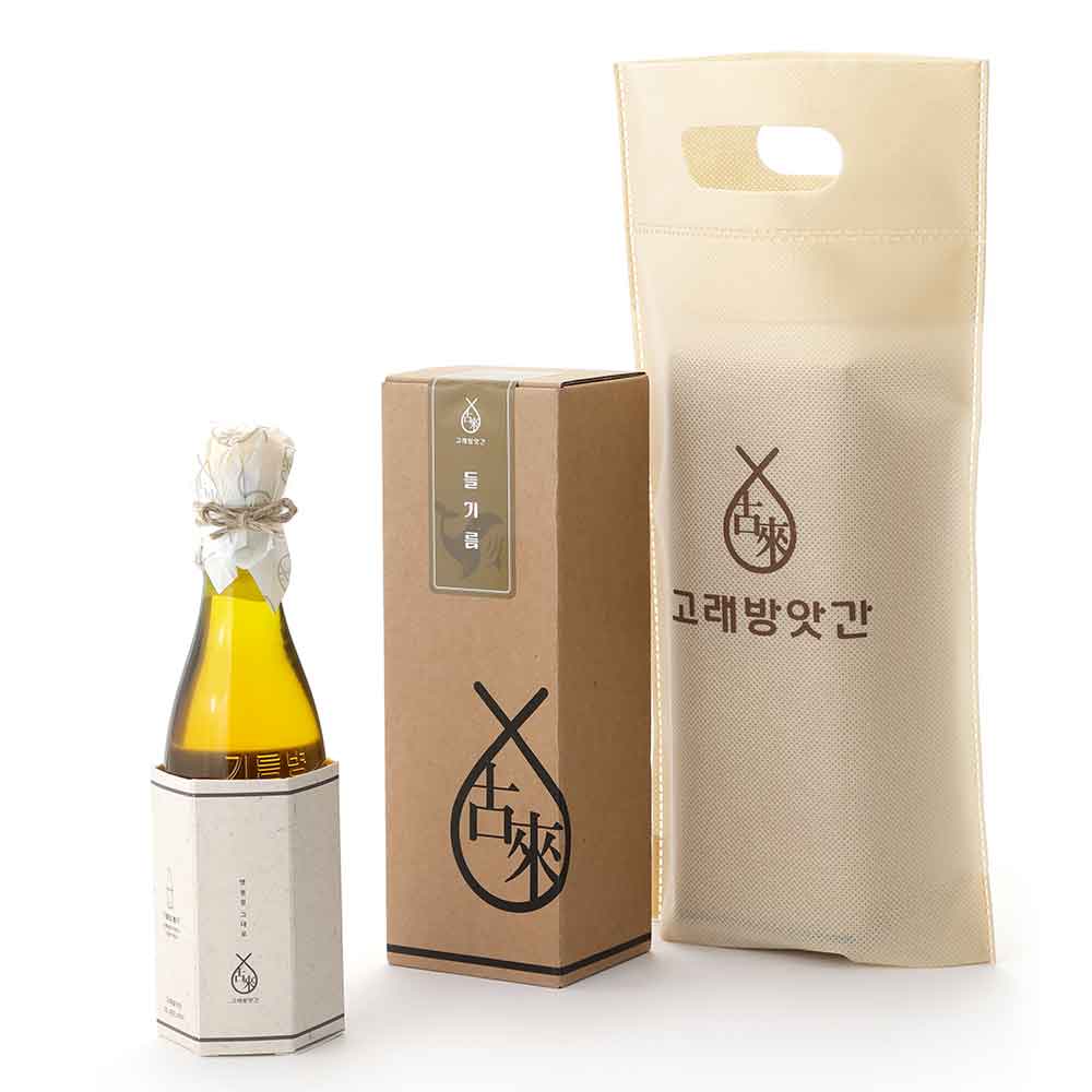 고래방앗간 저온착유 늘품 생들기름 300ml 기름병홀더 선물포장