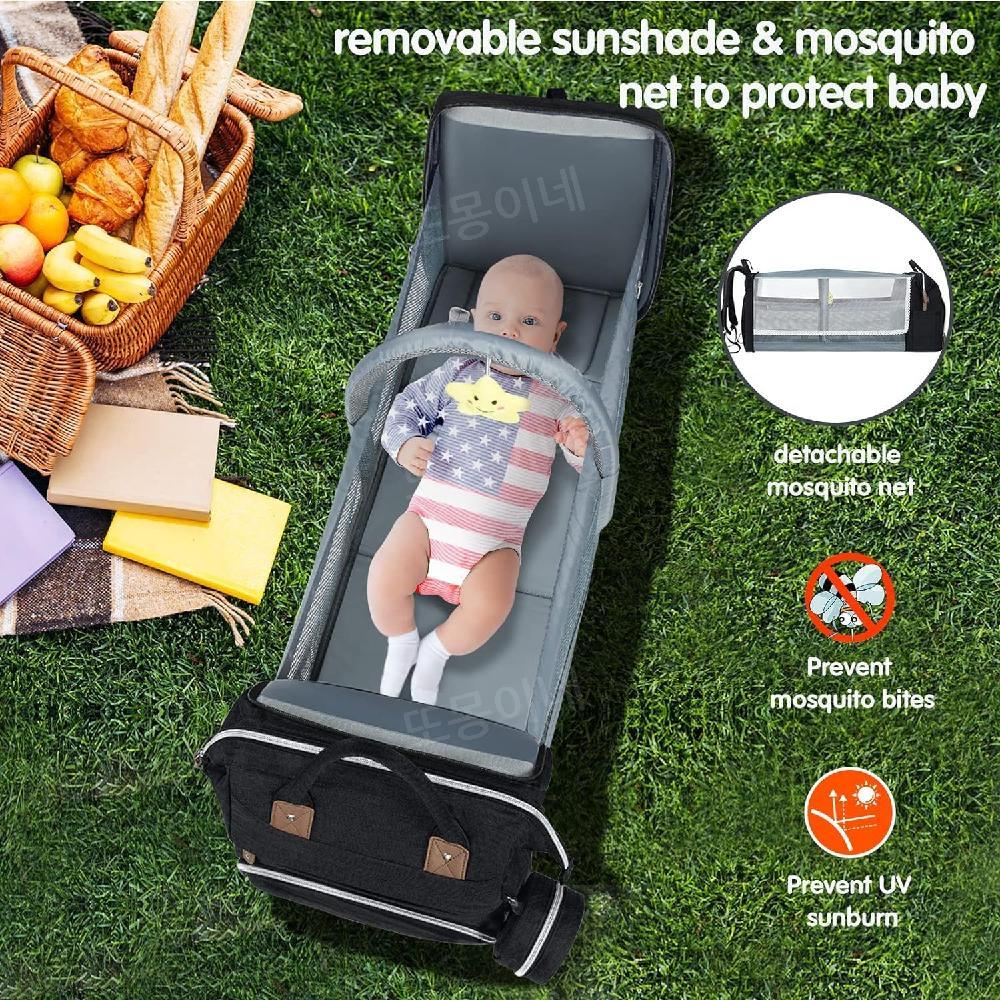 기능성 기저귀 가방 위한 모던 올인원 프리미엄 엄마 아빠 가벼운