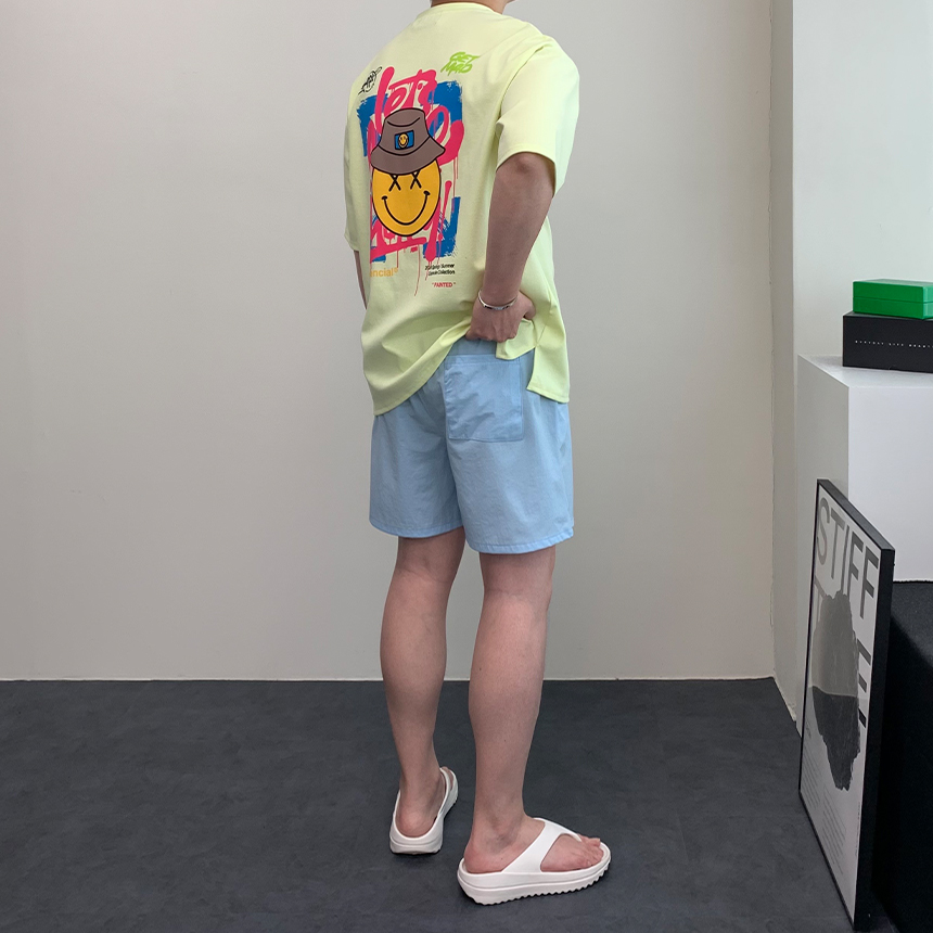 1+1 남자 빅사이즈 냉감 냉장고 반바지 여름 쿨 4부 5부 스판 밴딩 숏팬츠 - 상세 이미지 4