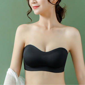 오프숄더 노끈브라 흘러내림방지 웨딩촬영 스트랩리스 튜브탑 심리스 누드 탱... 착용 후기 | 사이즈/핏 총정리 - 상품 이미지 4
