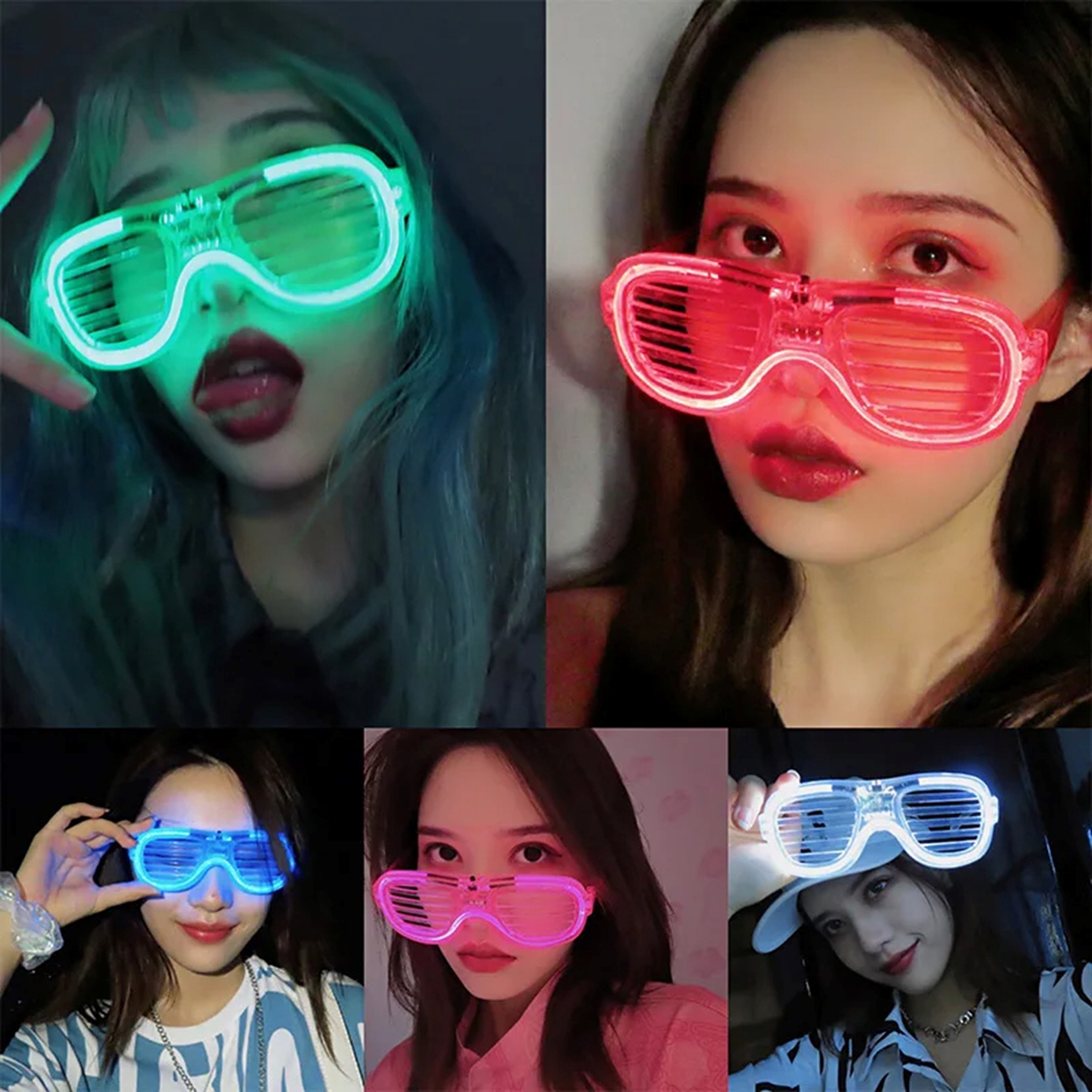 led 선글라스 파티소품 썬그라스 생일 축제 안경 야광 고글 : 제이브로시스