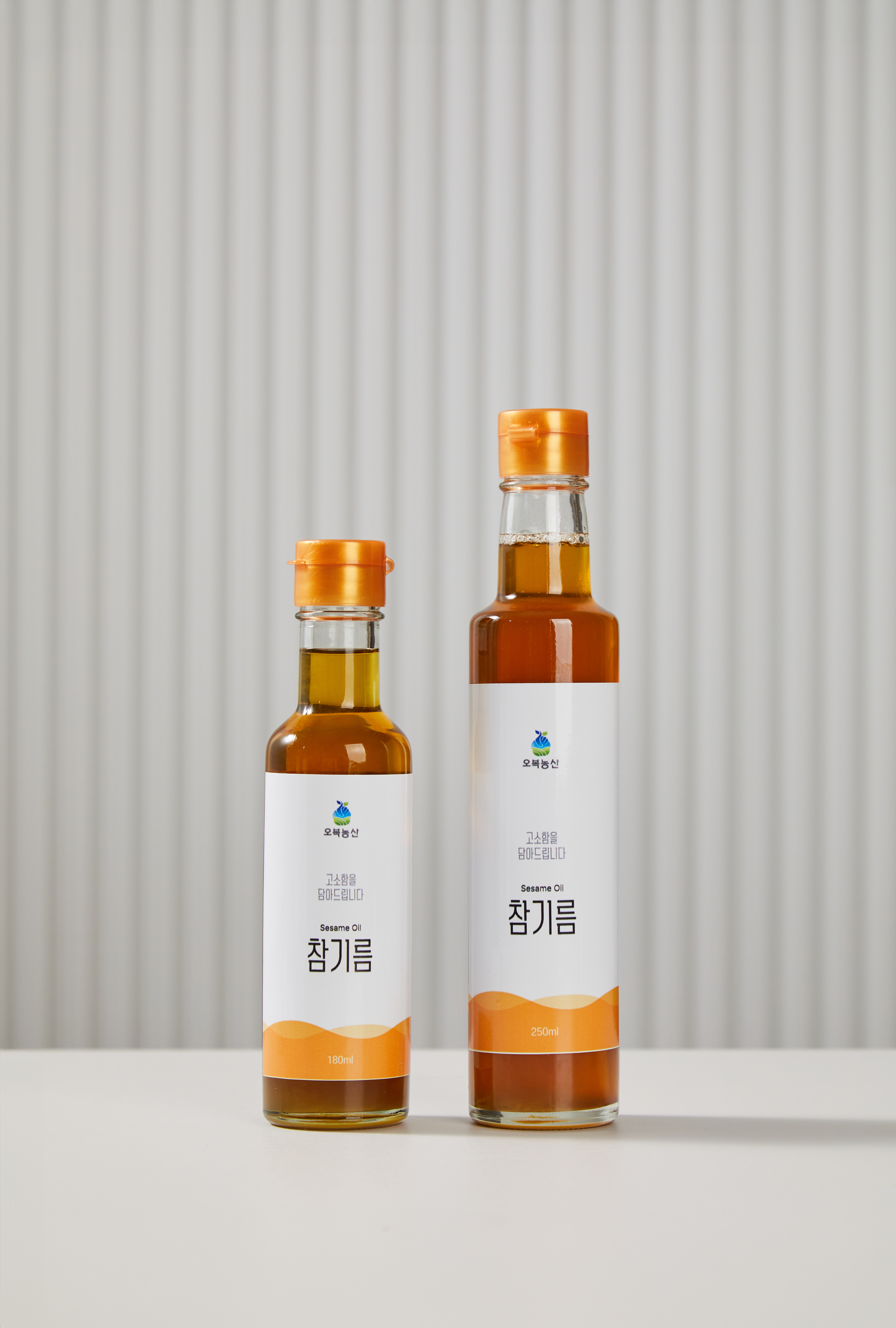 [오복농산]저온압착 국내산 통참깨 착유한 참기름 들기름180ml/250ml 선물세트포장 이미지 8