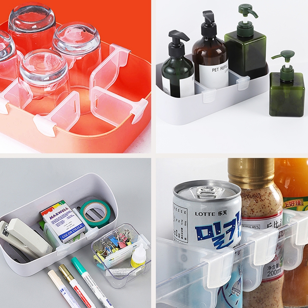 이동식 투명 냉장고칸막이 미니 정리 파티션 서랍 수납함 4p