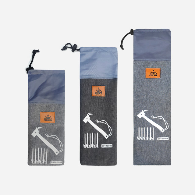 KOOLMAN 쿨맨 캠핑 단조팩 보관 파우치 수납 정리 M, 그레이