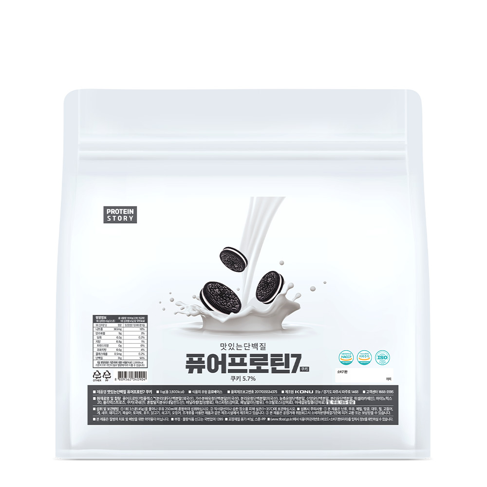 프로틴스토리 맛있는 단백질 퓨어프로틴7 쿠키 1kg