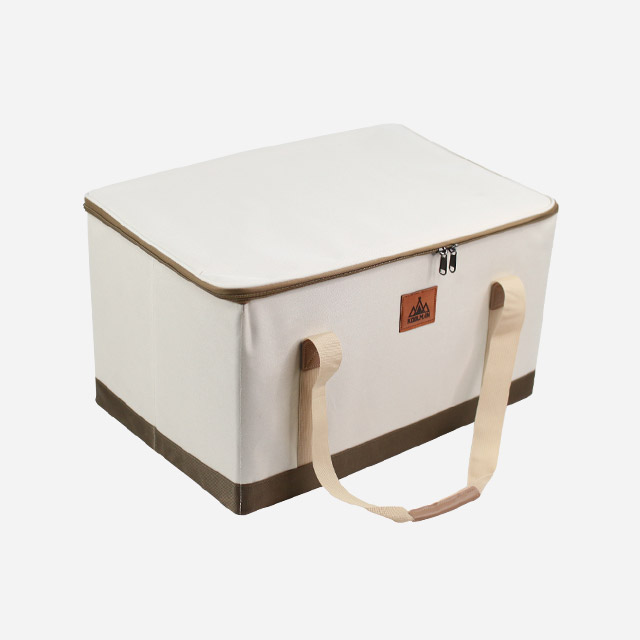 KOOLMAN 쿨맨 캠핑 가방 접이식 하드케이스 수납 트렁크정리 L, 아이보리