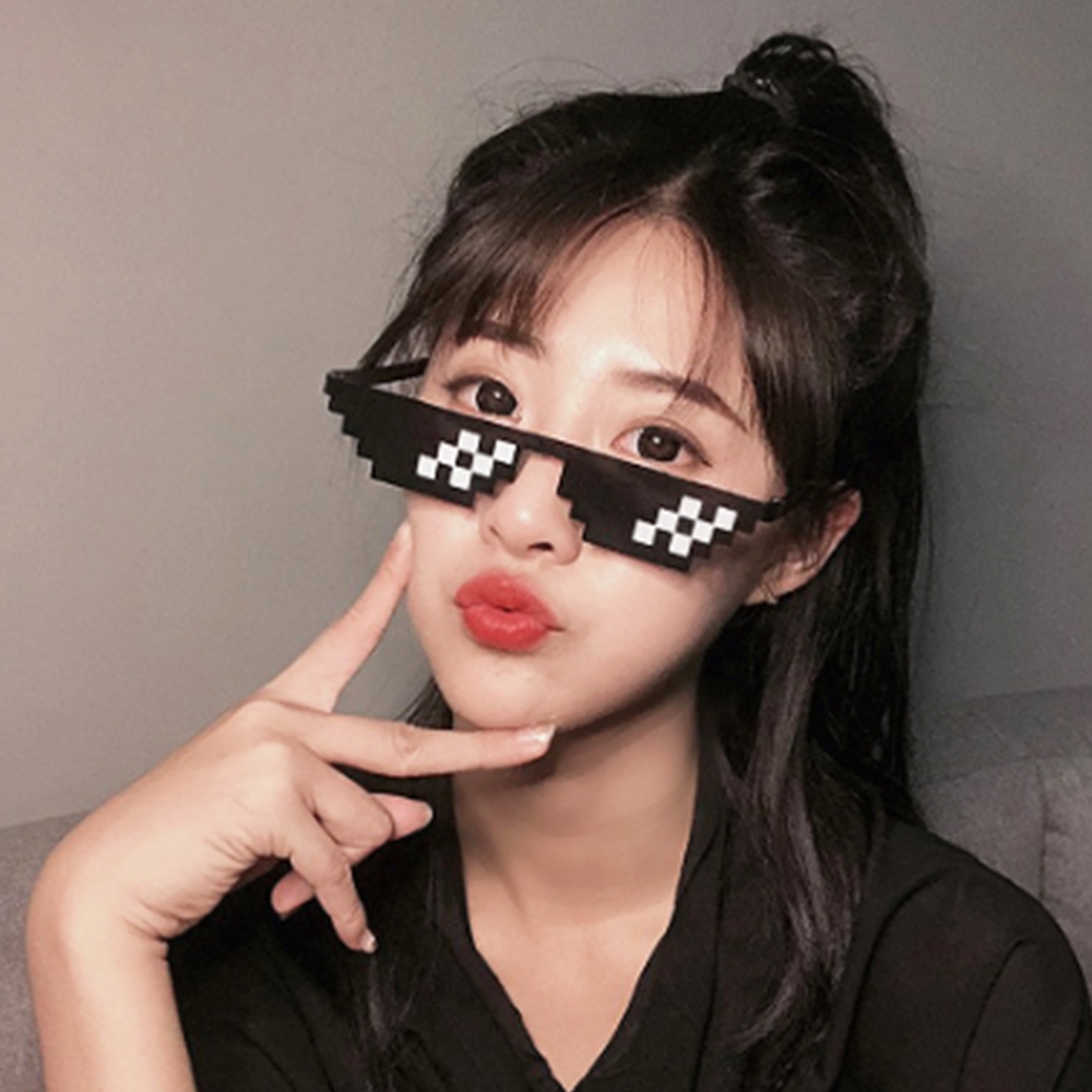 인싸 픽셀센글라스 모자이크안경 생일파티 이벤트 소품 - 상품 이미지