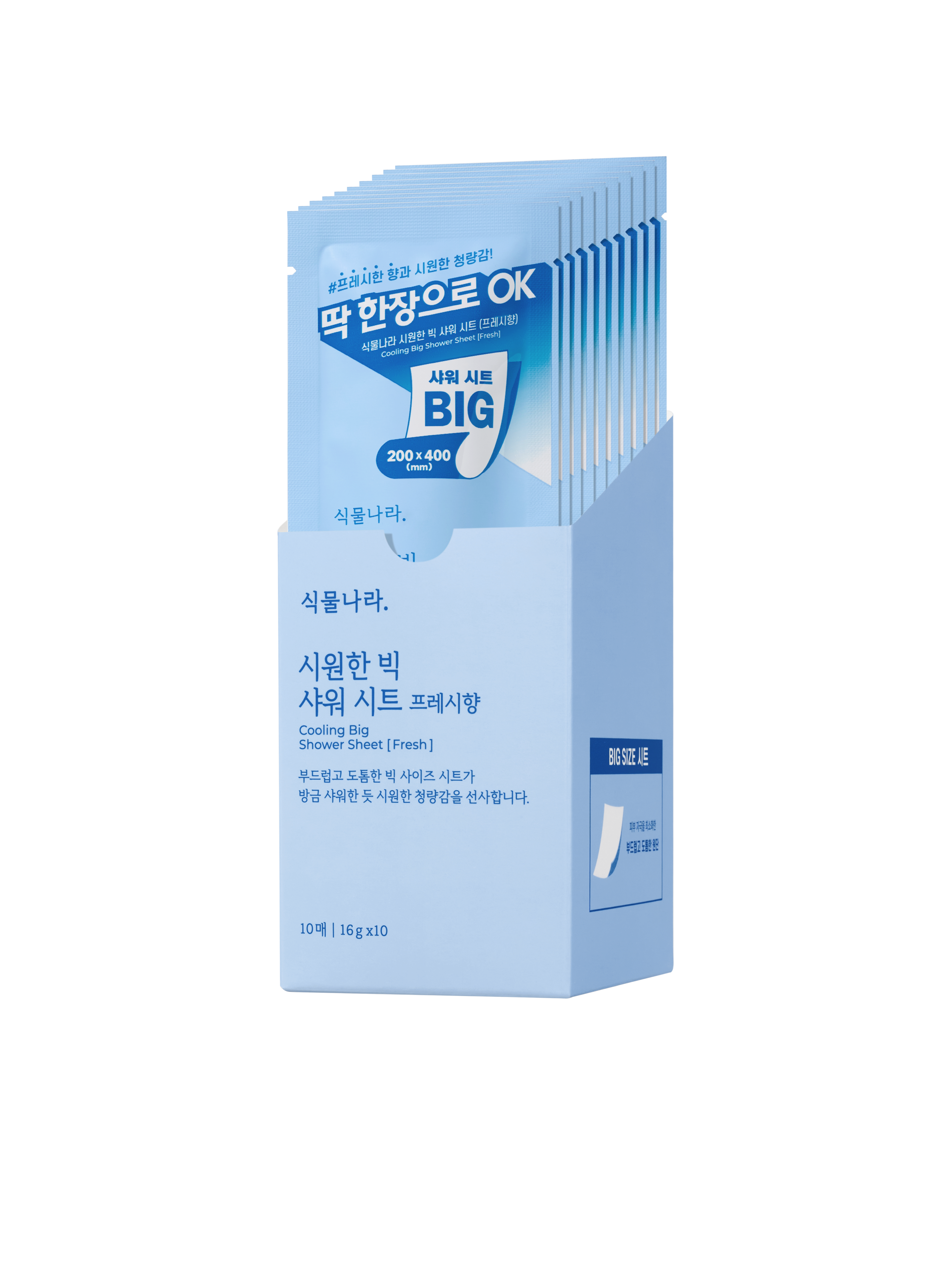 식물나라 시원한 빅 샤워 데오시트 10매입 (무향 / 프레시향) - 상세 이미지 2