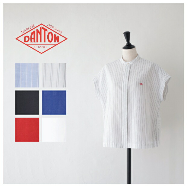 단톤 DANTON 여성 코튼 린넨 슬러브 민소매 셔츠 DT-B0235 VCL 6컬러 - 상품 이미지