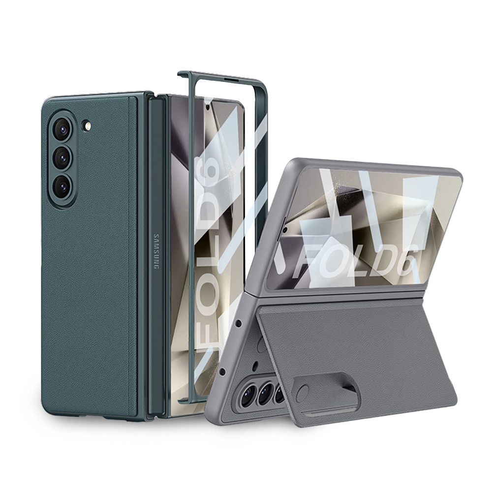 갤럭시 스탠딩 커버 거치대 케이스 그린, 갤럭시Z 폴드6 - 상품 이미지