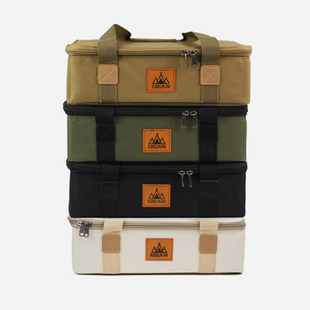 KOOLMAN 쿨맨 캠핑 IGT 플랫 버너 하드케이스 수납 가방 아이보리