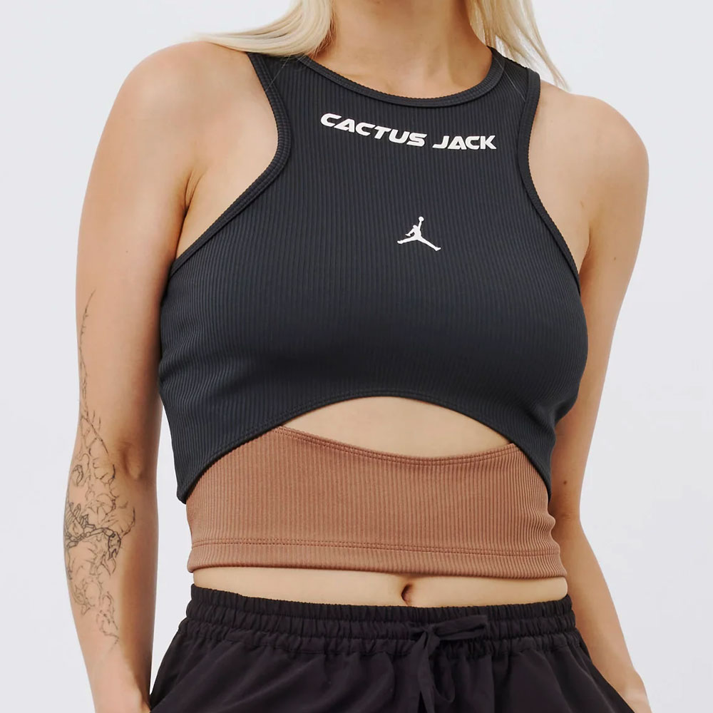 [도착보장] 나이키 조던 트래비스 스캇 탱크탑 여성러닝나시 싱글렛 DX6172블랙, L