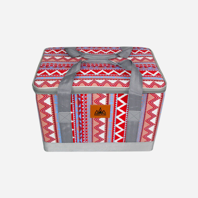 KOOLMAN 쿨맨 캠핑 가방 접이식 하드케이스 수납 트렁크정리 S, 레드패턴