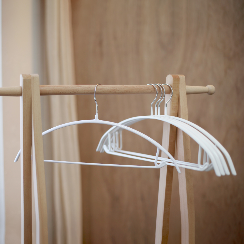 비오씨 회전형 논슬립 반원옷걸이 어깨뿔방지 니트옷걸이 화이트, 50개