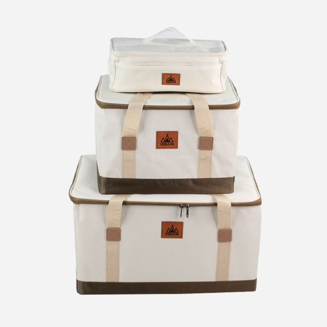 KOOLMAN 쿨맨 캠핑 키친툴 가방 조리도구 소품 수납 레드패턴