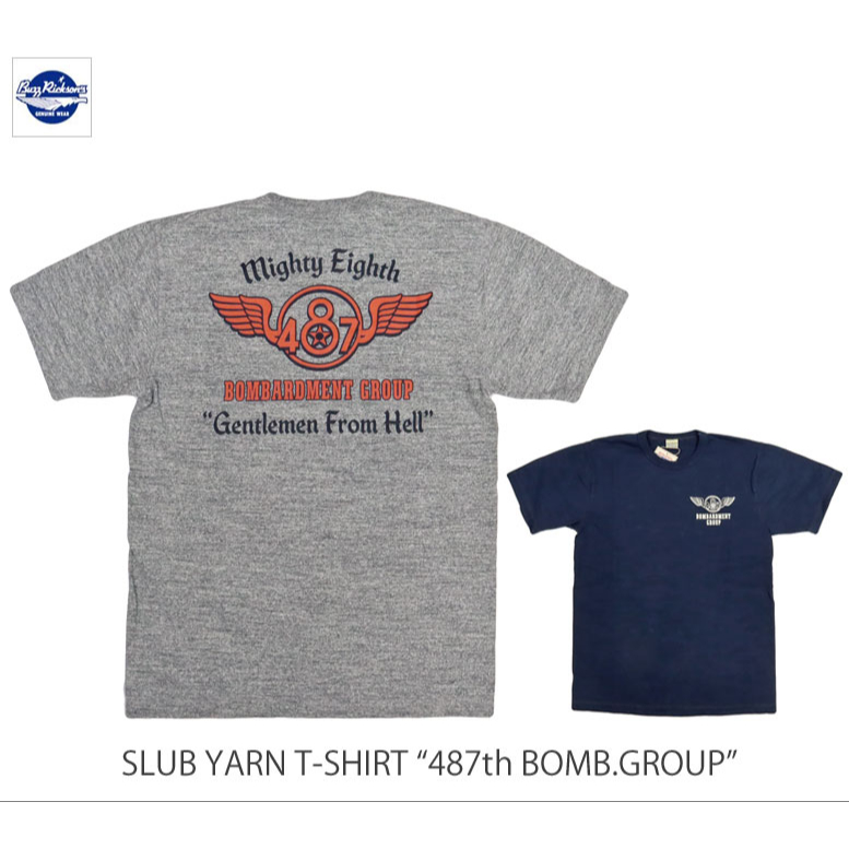 버즈릭슨 487th BOMB GROUP 남성 반팔 티셔츠 BR79368 2컬러 - 메인 이미지