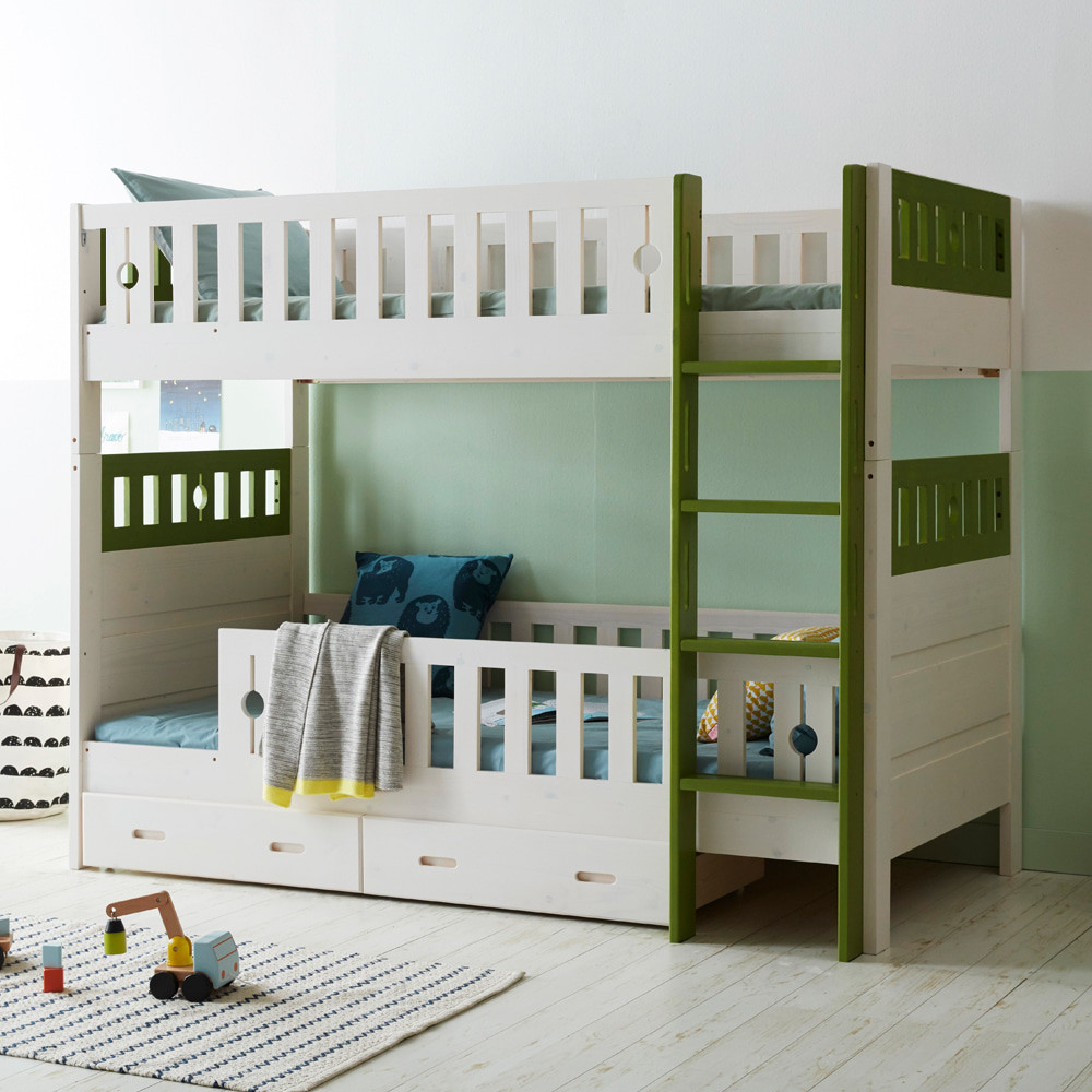 원목 이층침대 어린이 주니어 분리형 튼튼한 다자녀 침대 가드 S