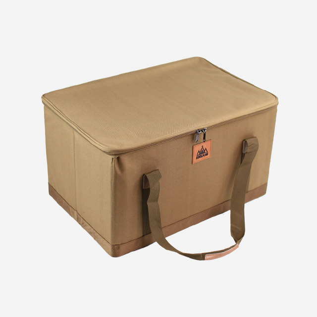 KOOLMAN 쿨맨 캠핑 가방 접이식 하드케이스 수납 트렁크정리 L, 골든브라운