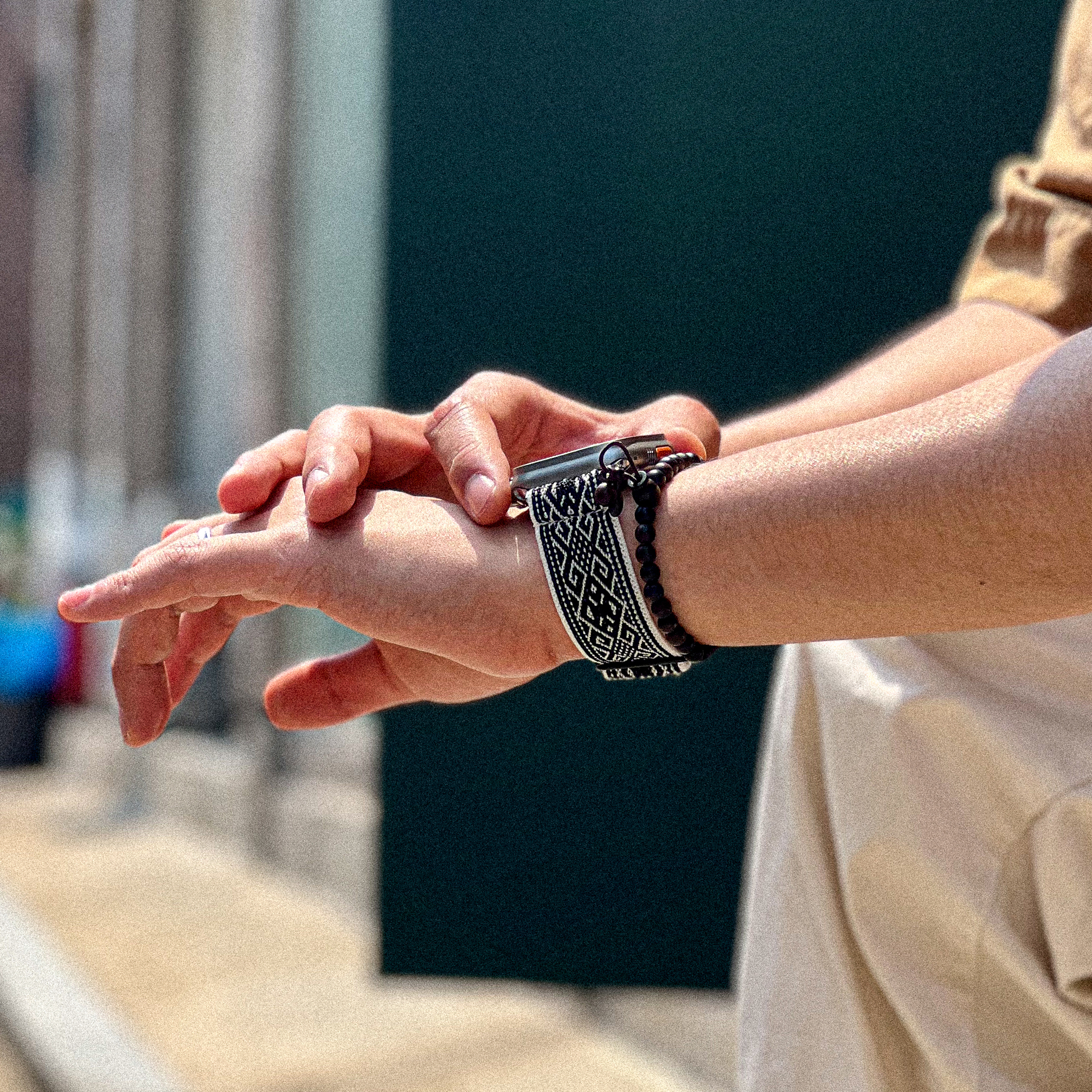 프리사이즈 애플워치 솔로루프 에스닉 브레이드 나일론 밴드 스트랩 시계 줄 3 4 5 6 7 SE 8 - 상세 이미지 4