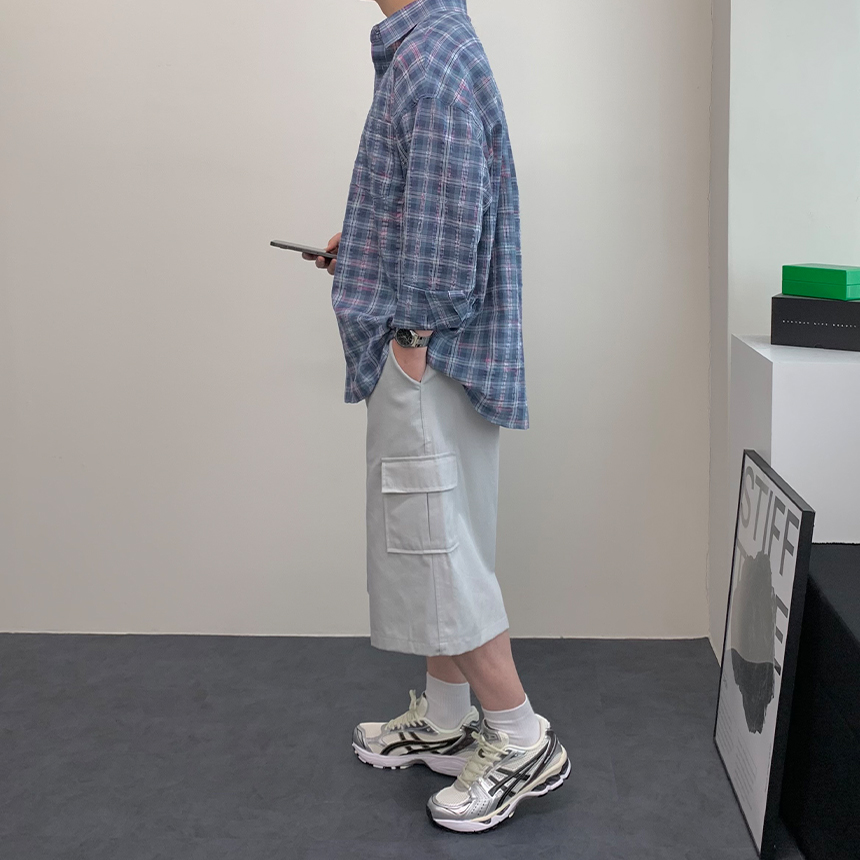 남자버뮤다팬츠 6부반바지 카고반바지 이미지 7