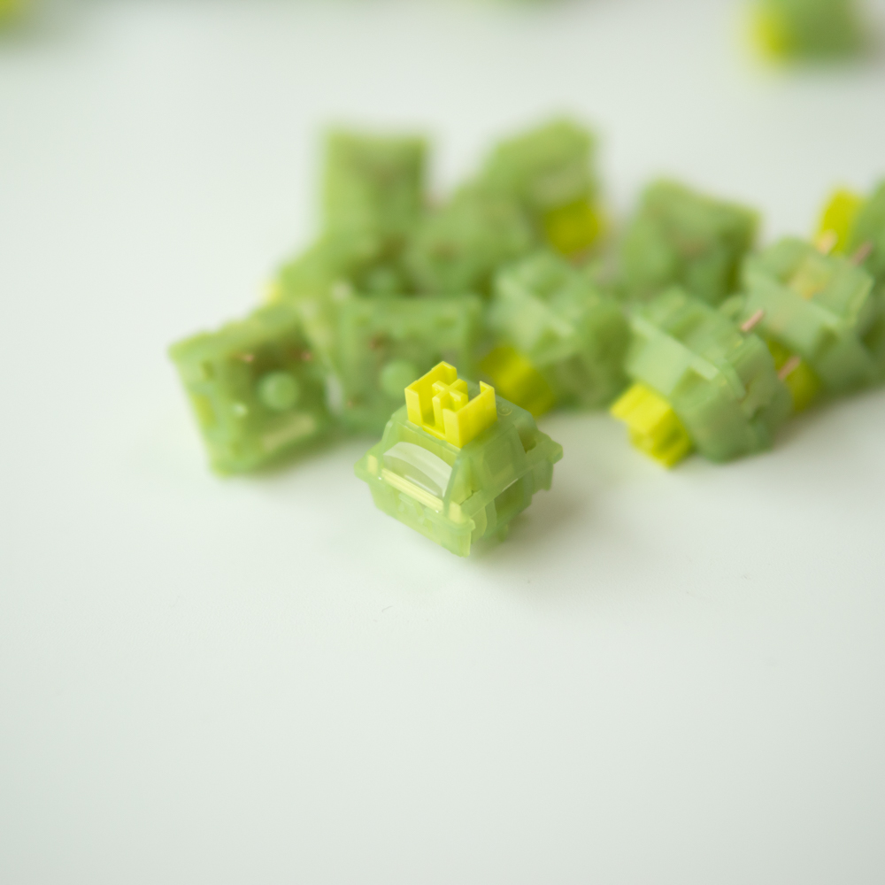 저소음 오테뮤 라임 축 V3 스위치 5pin outemu 텍타일 사전 윤활 LED 투과 제품 이미지