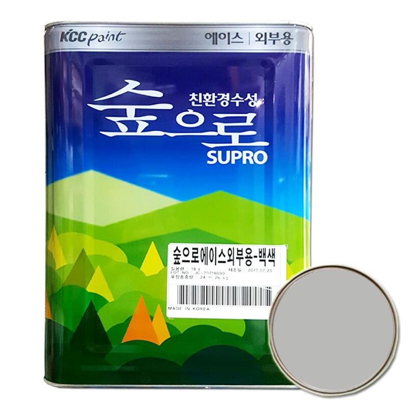 KCC 숲으로 에이스 외부용 18L 친환경 수성 페인트 백색 - 상세 이미지 5