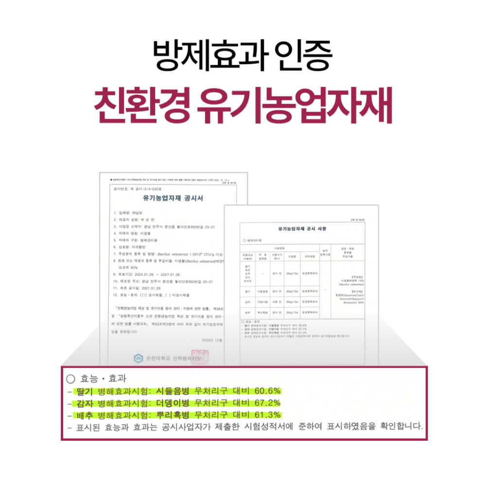 작살나 균 2kg 미생물 효과 배추 뿌리혹병 예방 입제 약 토양 감자 더뎅이병 딸기 시들음병 농약 살균제 아님 - 상세 이미지 4