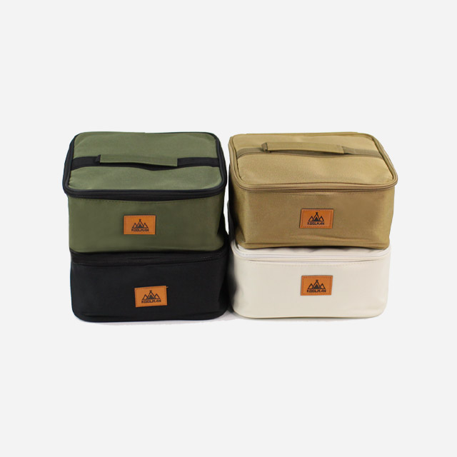 KOOLMAN 쿨맨 캠핑 버너 가방 미니 식기 접시 수납 블랙