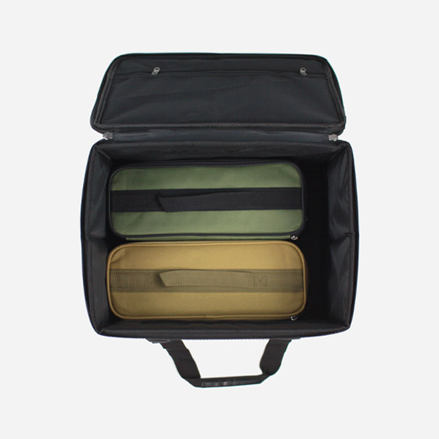 KOOLMAN 쿨맨 캠핑 가방 접이식 하드케이스 수납 트렁크정리 S, 올리브그린