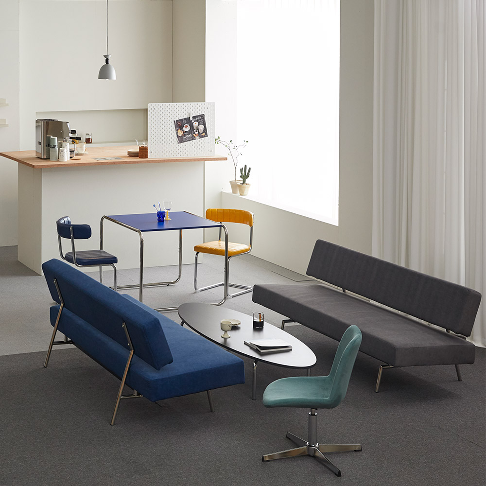 16피스 MSF 거실 4인용 쇼파 디자인 라운지 신혼 인테리어 가죽 소파 7Colors