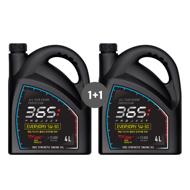 [1+1이벤트][불스원] 365 Project 엔진오일 5W30 new everyday 4L - 상품 이미지