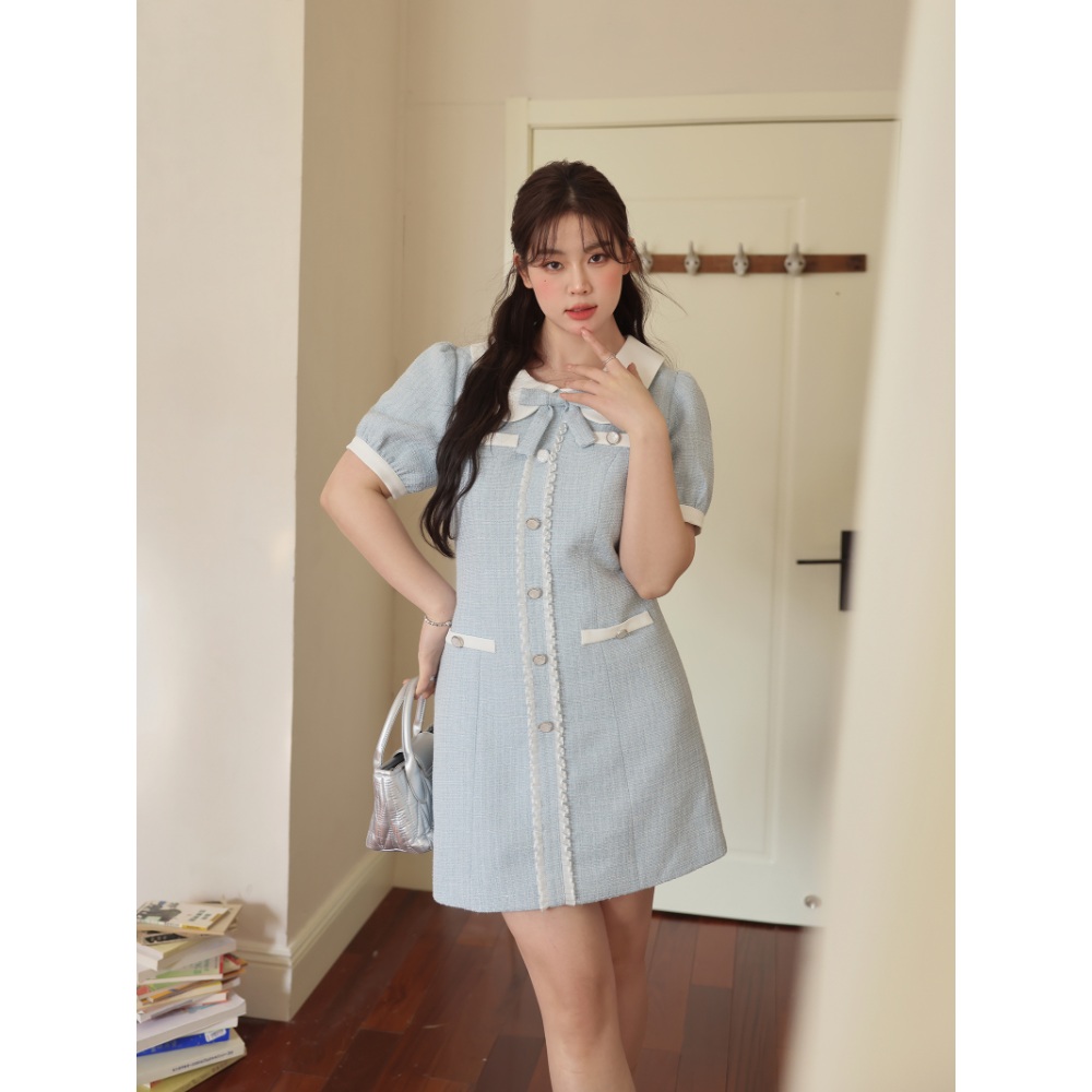 아빠하고 나하고 31회 배아현 원피스 반팔 하객룩 트위드 의상 옷 패션 - 상세 이미지 2