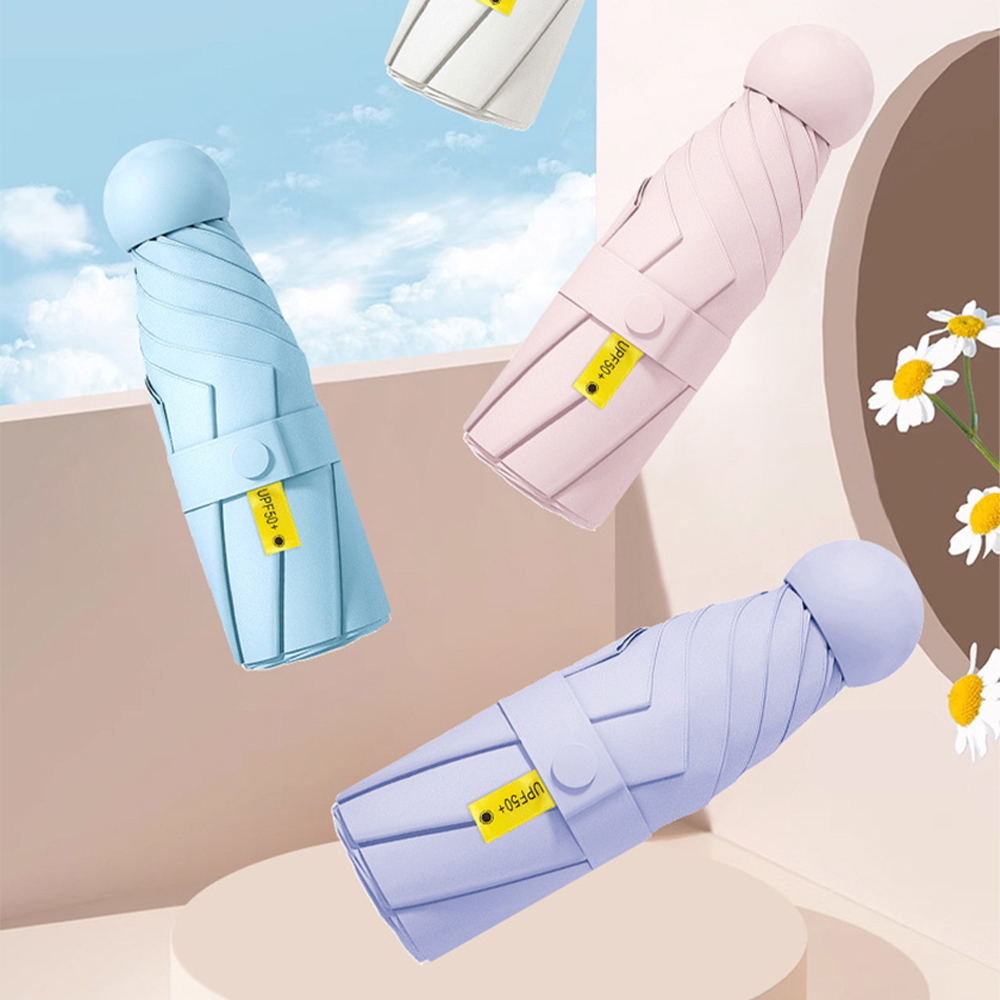 휴대용 가벼운 한뼘 미니 우산 접이식 자외선차단 초경량 양우산 - 상세 이미지 4