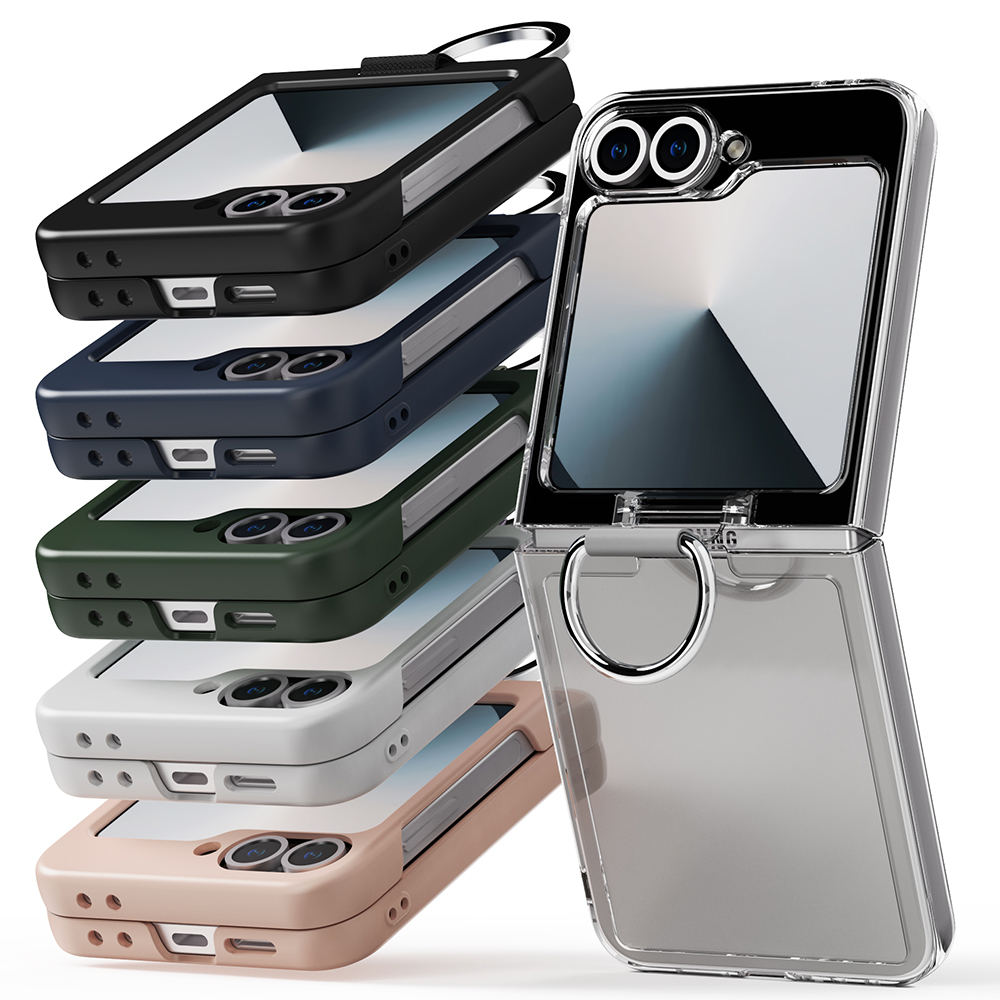 아이엠듀 힌지보호 링 케이스 그립 제트 투명, 갤럭시Z 플립6