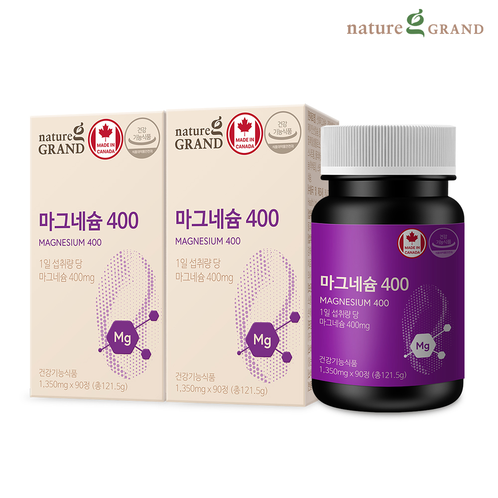 네이처그랜드 고함량 마그네슘 400 캐나다직수입 90정, 2개