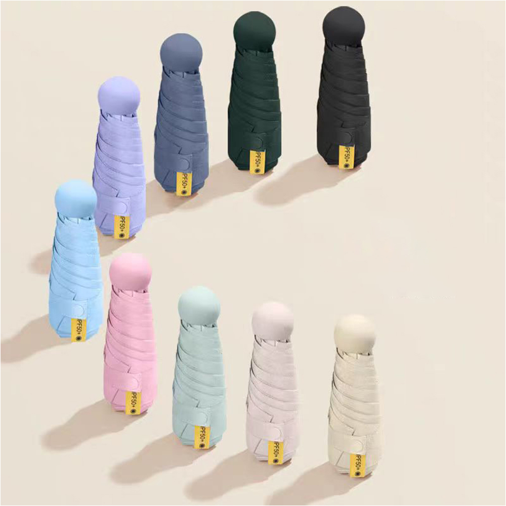 휴대용 가벼운 한뼘 미니 우산 접이식 자외선차단 초경량 양우산 - 상세 이미지 3