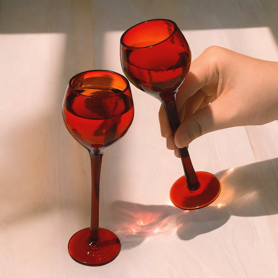 꽃 고블렛소주잔 손잡이 특이한소주잔 연태고량주 인생술잔 집들이선물