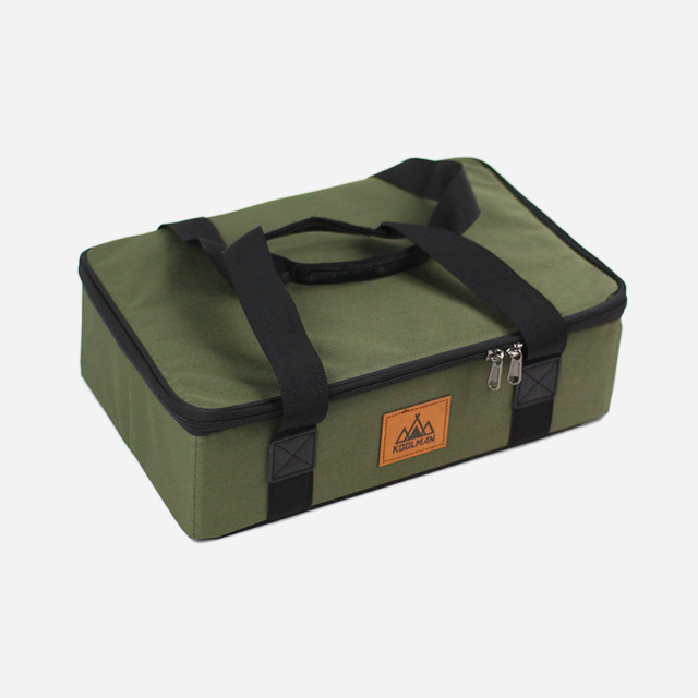 KOOLMAN 쿨맨 캠핑 IGT 플랫 버너 하드케이스 수납 가방 올리브그린