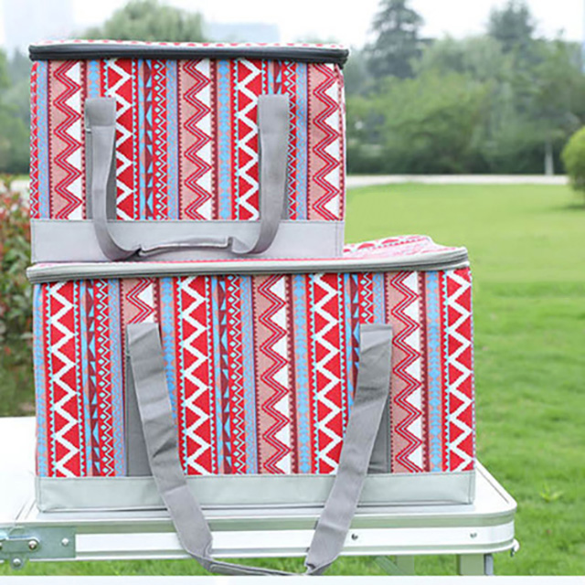 KOOLMAN 쿨맨 캠핑 가방 접이식 하드케이스 수납 트렁크정리 L, 레드패턴