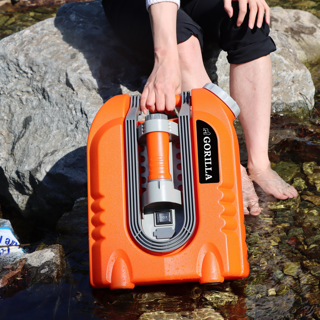 고릴라 휴대용 무선 캠핑 샤워기 야외 간이 이동식 샤워팩 GO12PWB