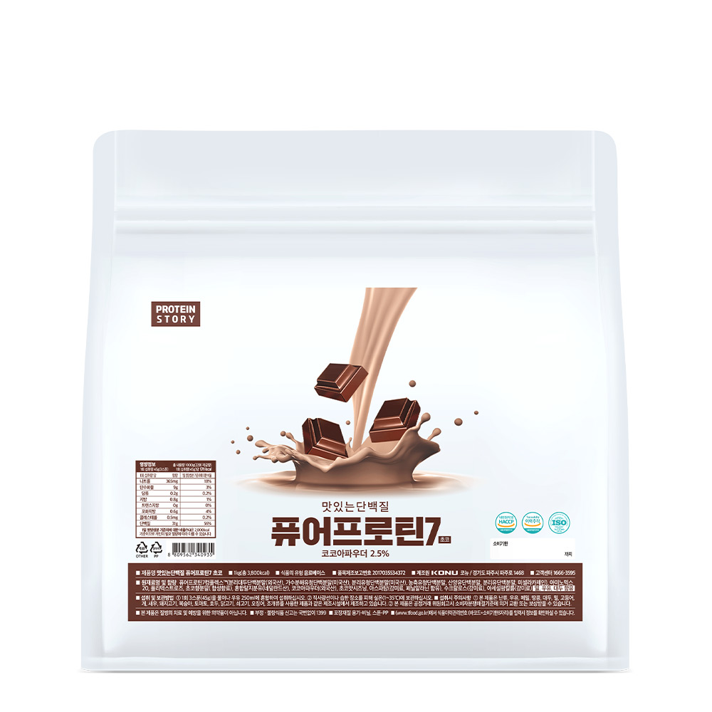 프로틴스토리 맛있는 단백질 퓨어프로틴7 초코 1kg
