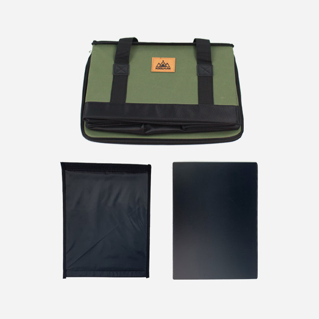 KOOLMAN 쿨맨 캠핑 가방 접이식 하드케이스 수납 트렁크정리 S, 올리브그린