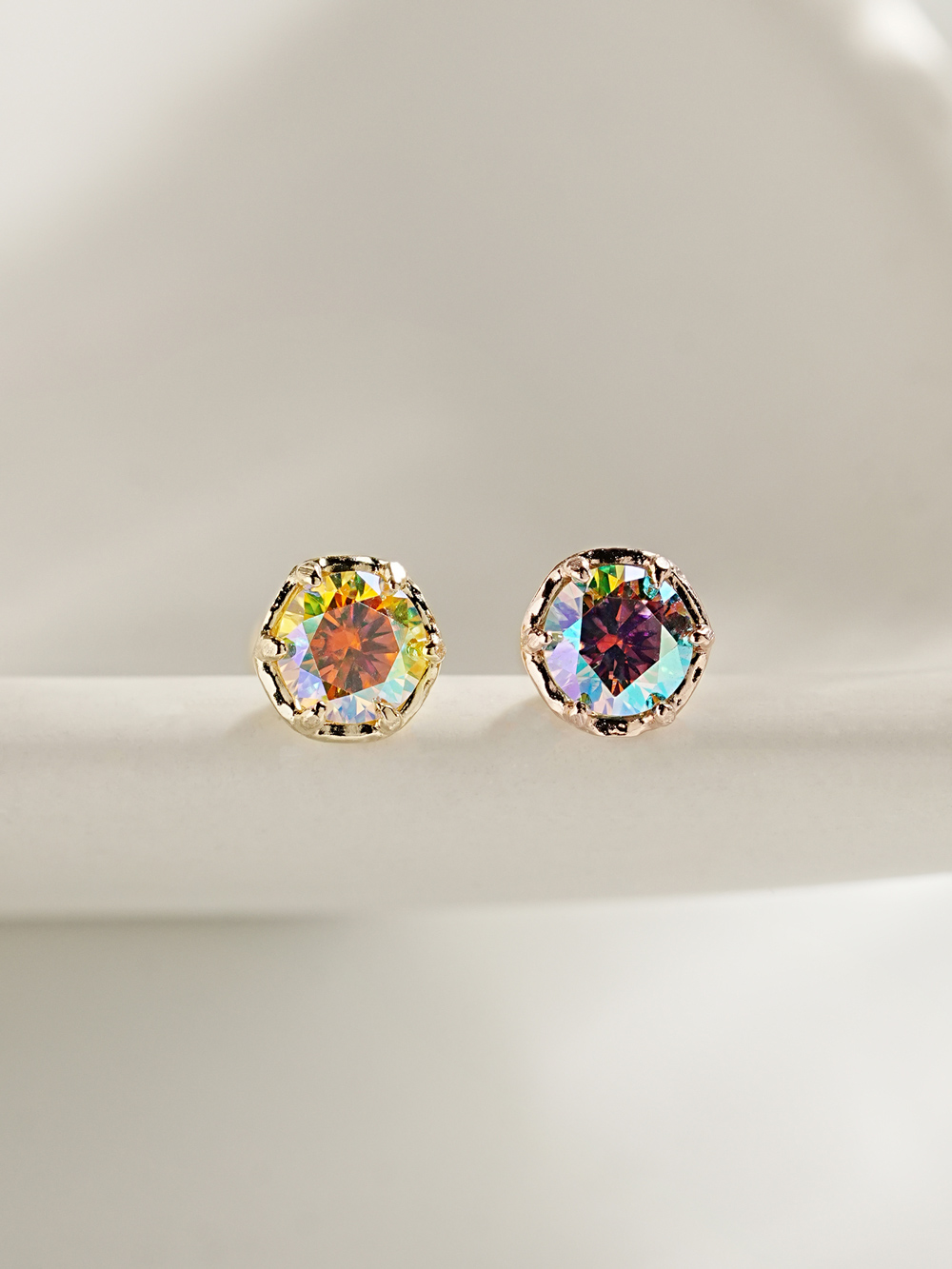 [0.8mm]14K 인터널 모이사나이트 다이아 오로라 라블렛 피어싱 3부